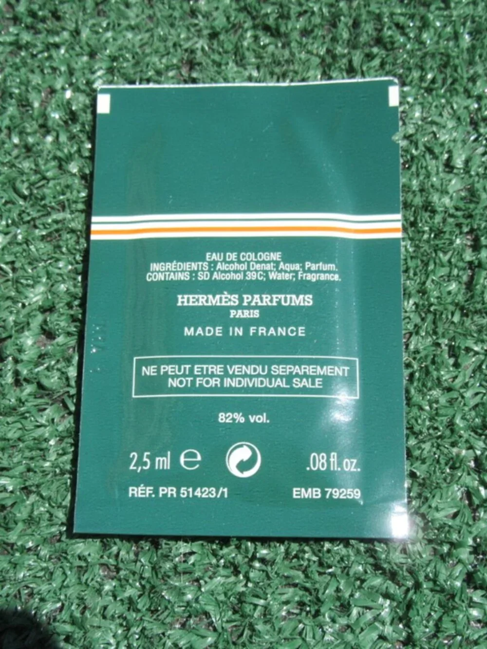 Lot of 16 Vintage Hermès Paris Eau D'Orange Verte Refreshing Pochette Packets